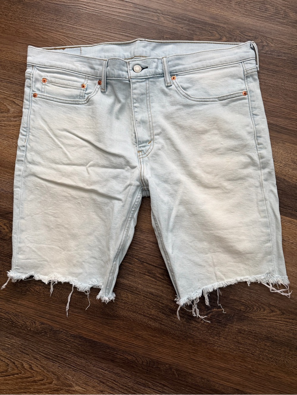 Levi's Light Wash Cutoff Denim Jean Shorts